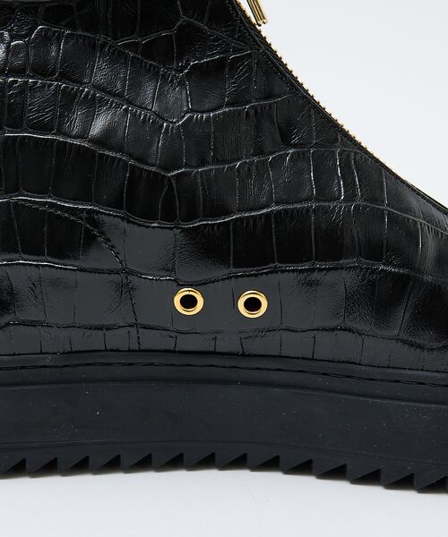 alfredoBANNISTER / アルフレッド・バニスター スニーカー | 【LEON別注】ダブルジップ 型押し スニーカー | 詳細13