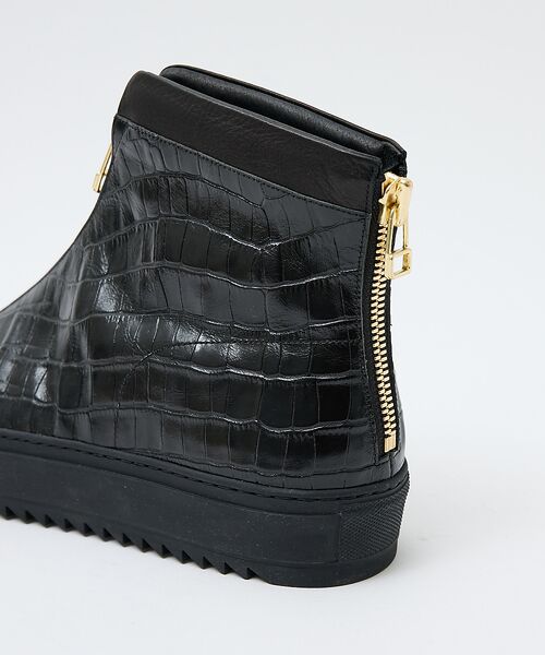 alfredoBANNISTER / アルフレッド・バニスター スニーカー | 【LEON別注】ダブルジップ 型押し スニーカー | 詳細5