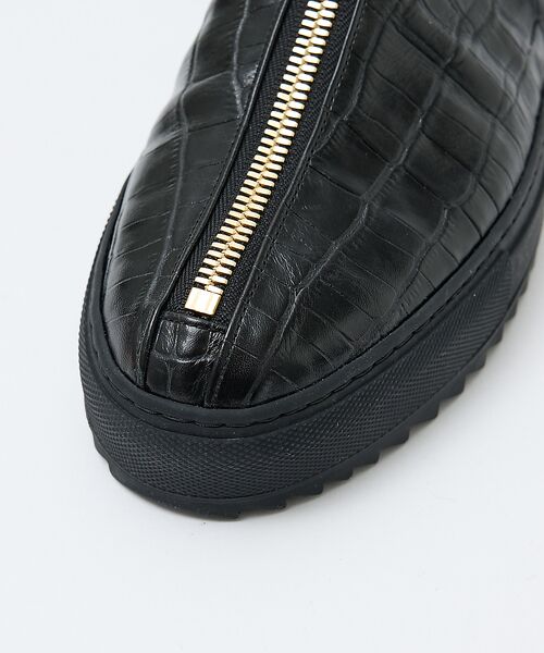 alfredoBANNISTER / アルフレッド・バニスター スニーカー | 【LEON別注】ダブルジップ 型押し スニーカー | 詳細7