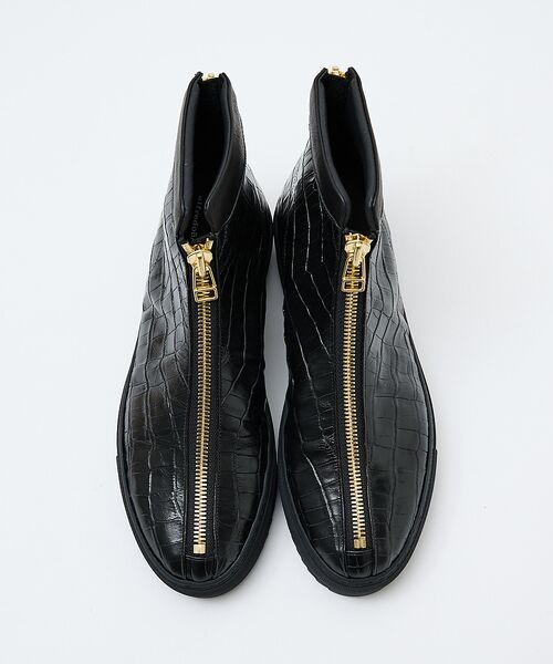 alfredoBANNISTER / アルフレッド・バニスター スニーカー | 【LEON別注】ダブルジップ 型押し スニーカー | 詳細8