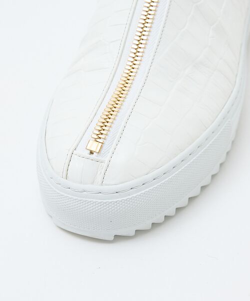alfredoBANNISTER / アルフレッド・バニスター スニーカー | 【LEON別注】ダブルジップ 型押し スニーカー | 詳細15