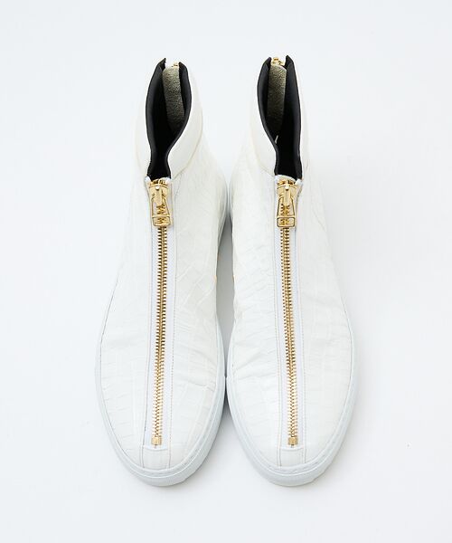 alfredoBANNISTER / アルフレッド・バニスター スニーカー | 【LEON別注】ダブルジップ 型押し スニーカー | 詳細17