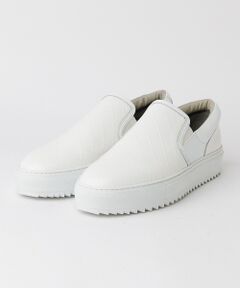 alfredoBANNISTER / アルフレッド・バニスター スニーカー | 【Margom社】厚底シャークソール 格子 レザー スリッポン スニーカー【予約