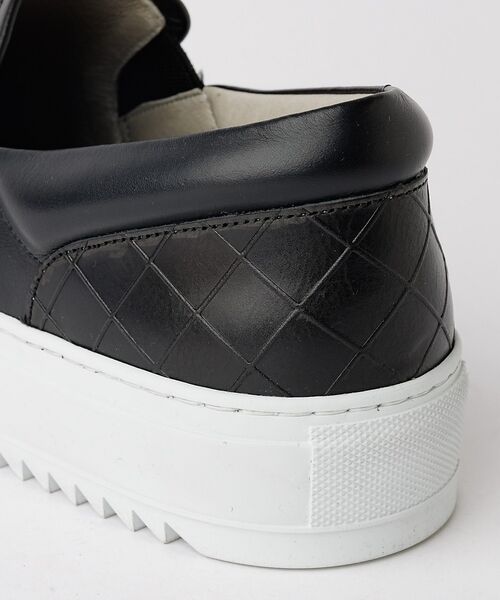 alfredoBANNISTER / アルフレッド・バニスター スニーカー | 【Margom社】厚底シャークソール 格子 レザー スリッポン スニーカー【予約 | 詳細3