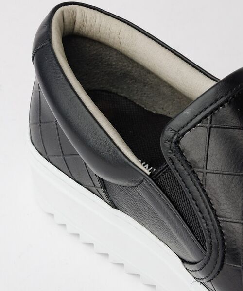 alfredoBANNISTER / アルフレッド・バニスター スニーカー | 【Margom社】厚底シャークソール 格子 レザー スリッポン スニーカー【予約 | 詳細6