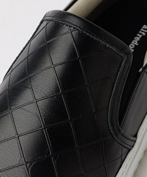 alfredoBANNISTER / アルフレッド・バニスター スニーカー | 【Margom社】厚底シャークソール 格子 レザー スリッポン スニーカー【予約 | 詳細8