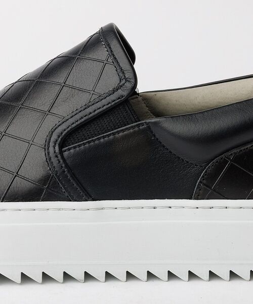 alfredoBANNISTER / アルフレッド・バニスター スニーカー | 【Margom社】厚底シャークソール 格子 レザー スリッポン スニーカー【予約 | 詳細9