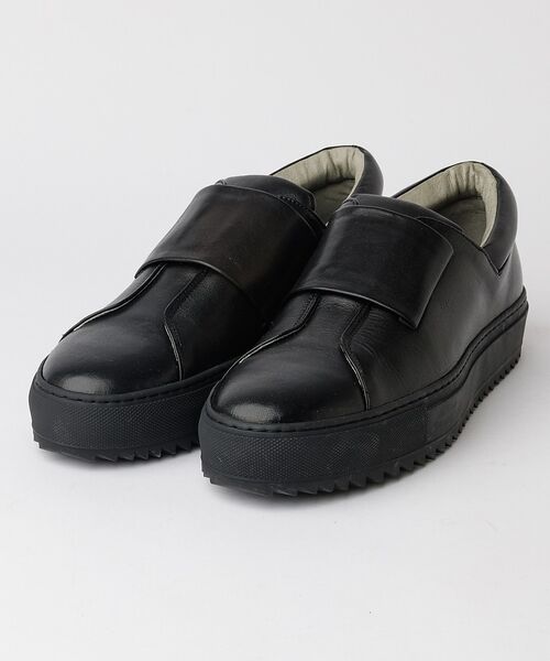 alfredoBANNISTER / アルフレッド・バニスター シューズ | 【Margom社】ビッグストラップ レザー スリッポン スニーカー【予約】（ブラック）