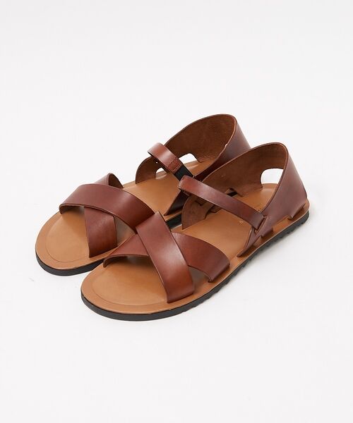 alfredoBANNISTER / アルフレッド・バニスター サンダル | 【イタリア製】ステップイン バケッタレザーサンダル（キャメル）