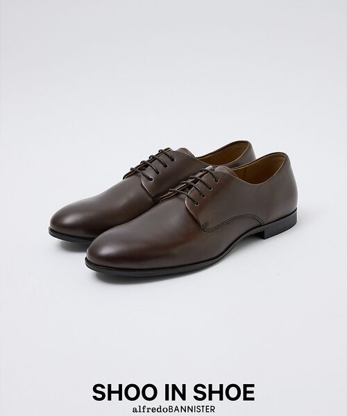 alfredoBANNISTER / アルフレッド・バニスター シューズ | 【SHOO IN SHOE】スタンダード プレーントゥ シューズ 一部店舗+WE(ダークブラウン)