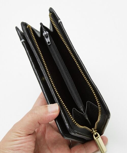 alfredoBANNISTER / アルフレッド・バニスター 財布・コインケース・マネークリップ | 【牛革・長財布】シボレザー ラインデザイン 二つ折り | 詳細1