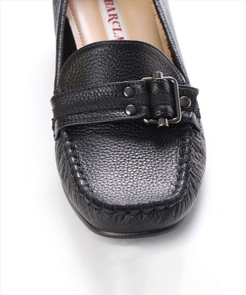 BARCLAY / バークレー フラットシューズ | ベルトデザイン 手編みモカシンパンプス | 詳細5