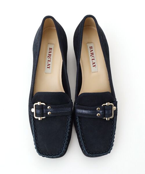 BARCLAY / バークレー フラットシューズ | ベルトデザイン 手編みモカシンパンプス | 詳細6