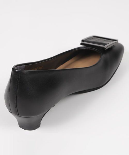 BARCLAY / バークレー パンプス | クロコバックル スクエアトゥローヒールパンプス | 詳細2