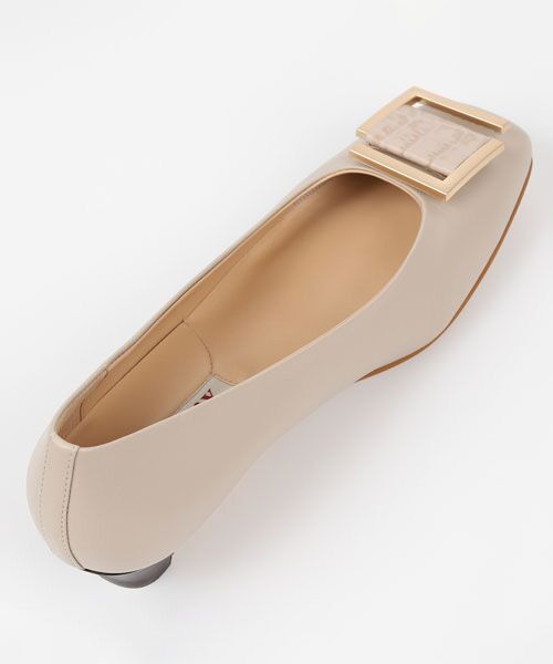 BARCLAY / バークレー パンプス | クロコバックル スクエアトゥローヒールパンプス | 詳細7