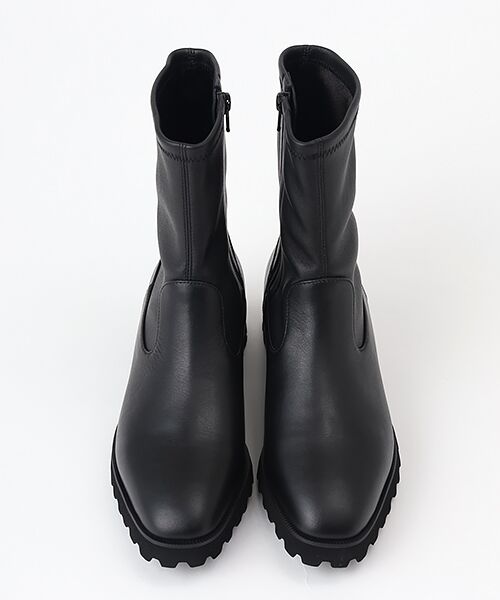 BARCLAY / バークレー ブーツ（ショート丈） | 厚底ソフトスクエアストレッチブーツ | 詳細1