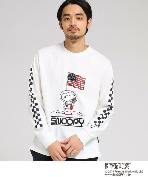 セール Web限定 ピーナッツ 別注 Astro スヌーピー Usaフラッグ Tシャツ カットソー Base Station ベースステーション ファッション通販 タカシマヤファッションスクエア