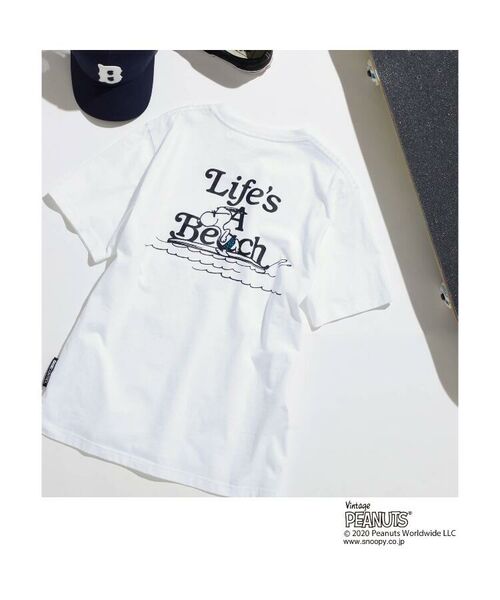 ピーナッツ Peanuts 別注 スヌーピー サーフ バックプリント 半袖 Tシャツ その他トップス Base Station ベースステーション ファッション通販 タカシマヤファッションスクエア