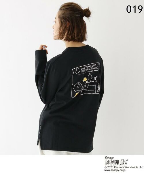 セール ピーナッツ Peanuts 別注 チャーリー ブラウン バックプリント 長袖 ｔシャツ カットソー Base Station ベースステーション ファッション通販 タカシマヤファッションスクエア