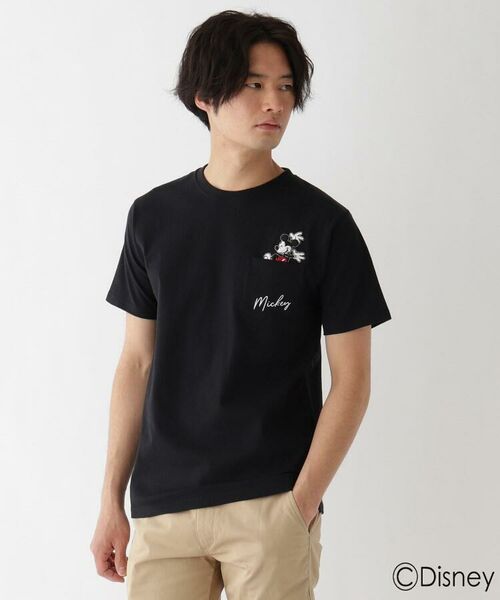 セール Disney ディズニー ポケット刺繍 ミッキーマウス コットン半袖tシャツ Tシャツ Base Station ベースステーション ファッション通販 タカシマヤファッションスクエア