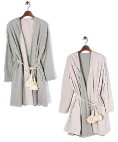 BEARDSLEY / ビアズリー その他アウター | 【FABRIC & TASSEL】タッセルベルト付ハオリ