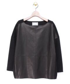 BEARDSLEY / ビアズリー カットソー | レザーコンビプルオーバー