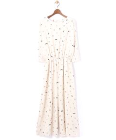 BEARDSLEY / ビアズリー ミニ丈・ひざ丈ワンピース | ドックプリントオールインワン