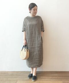 ドット刺繍ワンピース