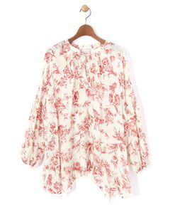 BEARDSLEY / ビアズリー シャツ・ブラウス | シルク/リネンプリントブラウス