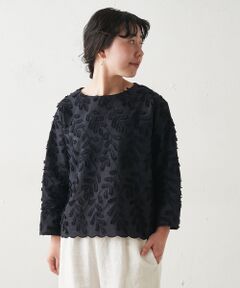 BEARDSLEY / ビアズリー シャツ・ブラウス | 葉柄刺繍ブラウス