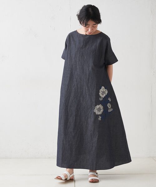 花刺繍ロングワンピース ロング マキシ丈ワンピース Beardsley ビアズリー ファッション通販 タカシマヤファッションスクエア