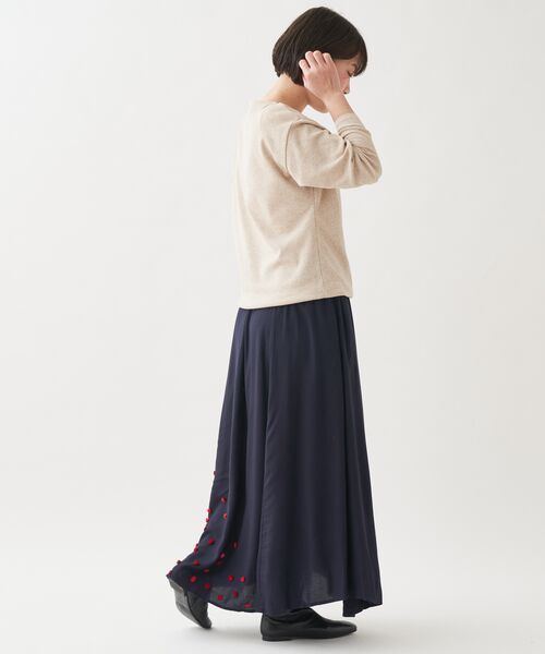BEARDSLEY / ビアズリー ロング・マキシ丈スカート | ポンポン刺繍スカート | 詳細2