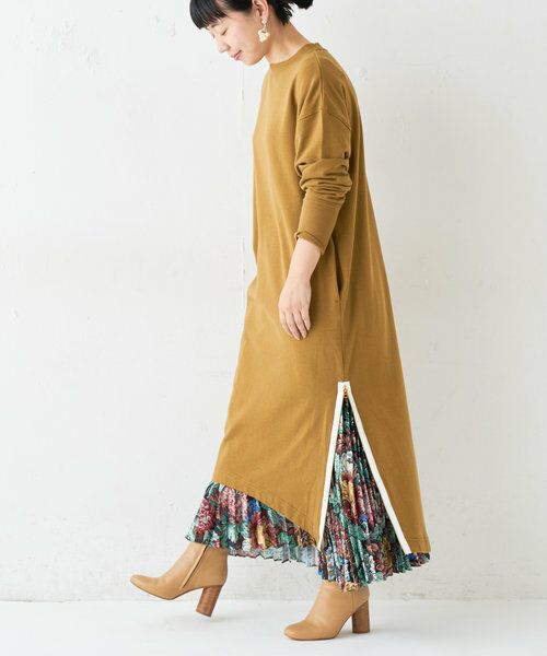 セール ボトムとのレイヤードスタイルも楽しめる 裏毛ワンピース ロング マキシ丈ワンピース Beardsley ビアズリー ファッション通販 タカシマヤファッションスクエア