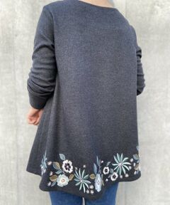 《人気刺繍の新作が登場！》裾刺繍チュニックカットソー