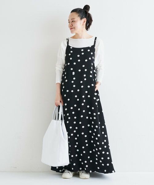 セール ドットキャミソールワンピース ロング マキシ丈ワンピース Beardsley ビアズリー ファッション通販 タカシマヤファッションスクエア