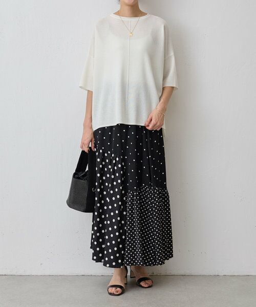 日本製　BEARDSLEY ビアズリー　綿　ロングスカート 巻きスカート 春