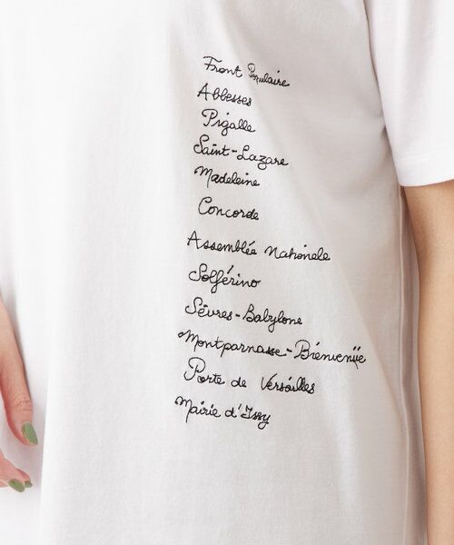BEARDSLEY / ビアズリー カットソー | Metro de Parisフロント刺繍Tシャツ | 詳細5