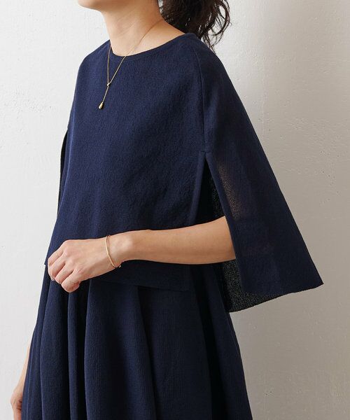 ビアズリー beardsley ウールポンチョコート ネイビー 15 quinze