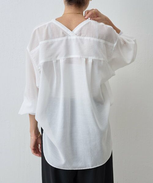 BEARDSLEY / ビアズリー シャツ・ブラウス | 《近日予約開始》シアーカラーレスシャツ | 詳細29