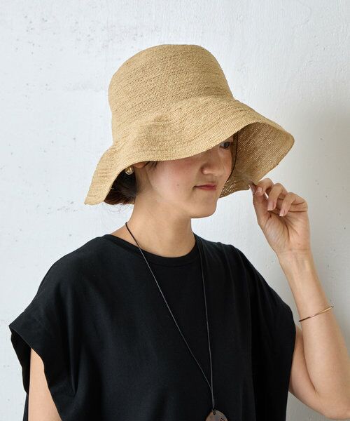 BEARDSLEY/ビアズリー ラフィア ソフトハット ベージュ F BEARDSLEY/ビアズリー ラフィア ソフトハット ベージュ F