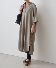 バックオープンシャツワンピース