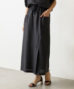 麻調合繊ポケットスカート