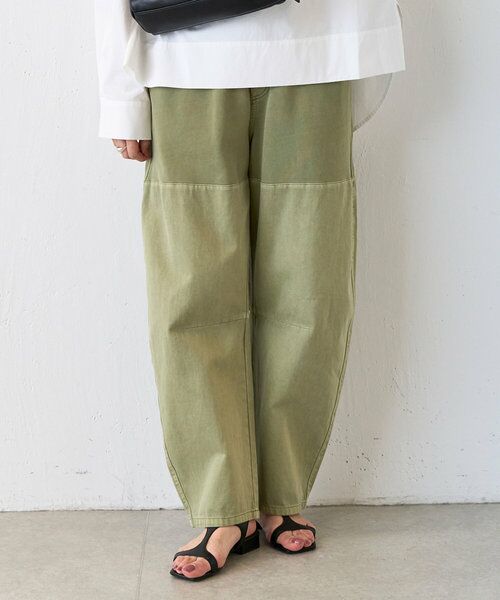BEARDSLEY コットンリネン ギャザーサルエルパンツ F カーキ BEARDSLEY コットンリネン ギャザーサルエルパンツ F カーキ
