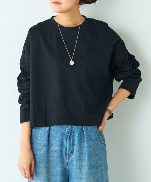 BEARDSLEY/ビアズリー 《FRIPIER》クロップドロンTee ブラック F BEARDSLEY/ビアズリー 《FRIPIER》クロップドロンTee ブラック F