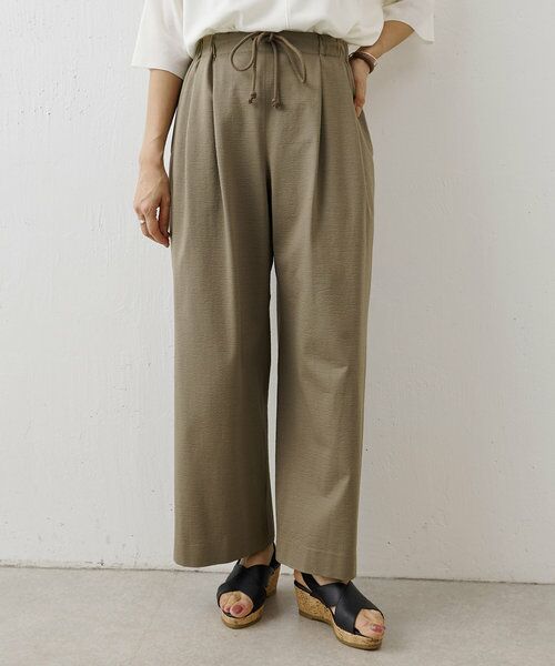 BEARDSLEY/ビアズリー ストライプサッカーパンツ カーキ F BEARDSLEY/ビアズリー ストライプサッカーパンツ カーキ F