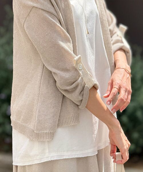 完売カラー追加検討中》リネンカーディガン （カーディガン