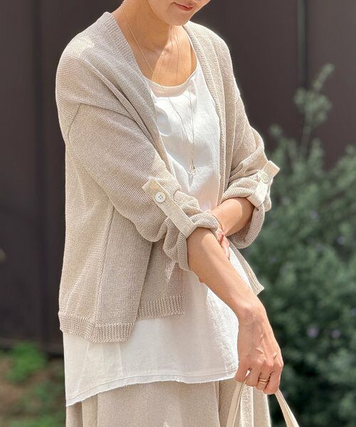完売カラー追加検討中》リネンカーディガン （カーディガン