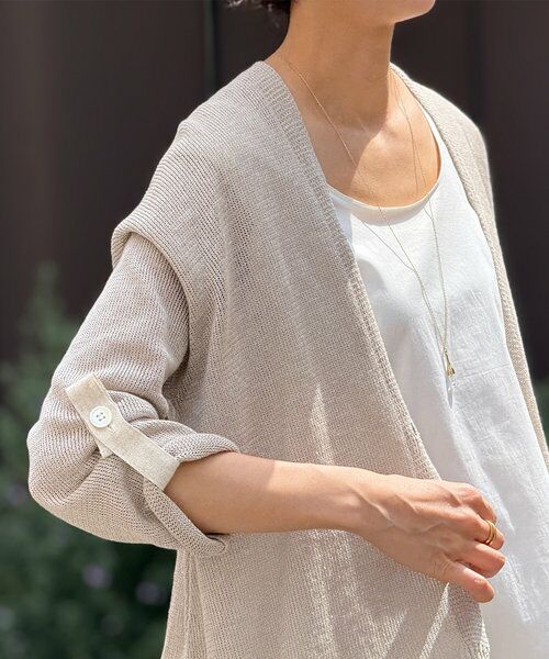 BEARDSLEY リネンカーディガン ビアズリー BEARDSLEY リネンカーディガン （beige） -靴