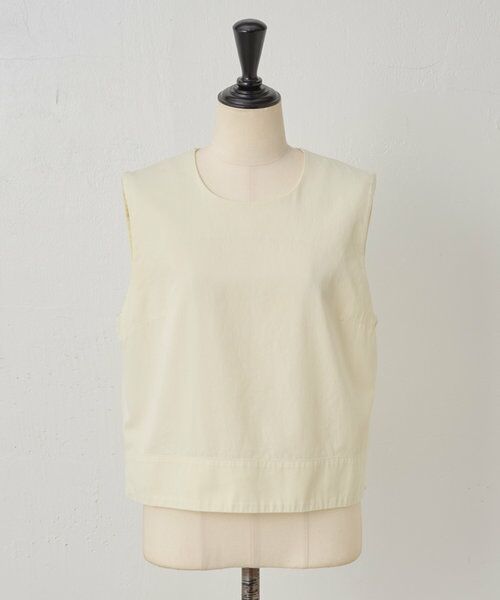 BEARDSLEY/ビアズリー 《MODERN WEAVING》ノースリーブブラウス アイボリー S BEARDSLEY/ビアズリー 《MODERN WEAVING》ノースリーブブラウス アイボリー S