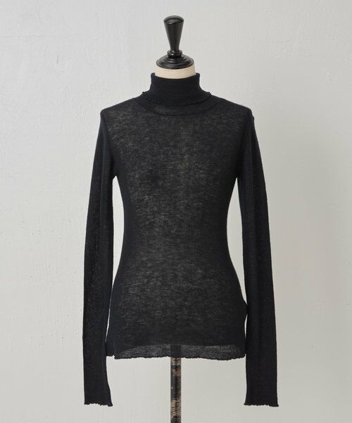 BEARDSLEY/ビアズリー 《MODERN WEAVING》カシミヤタートルネックニット ブラック S BEARDSLEY/ビアズリー 《MODERN WEAVING》カシミヤタートルネックニット ブラック S